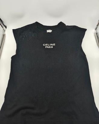 Celine Canotta Triomphe colore nero Tg. M 