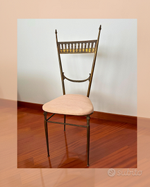 Sedia - Ottone - Hollywood Regency anni '40