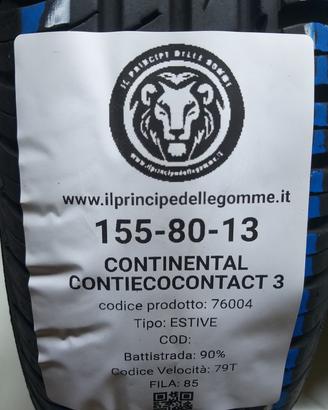 2 GOMME 155 80 13 CONTINENTAL A76004