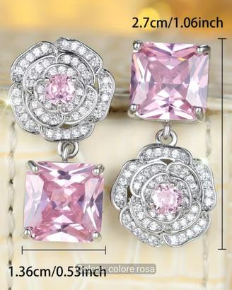 orecchini asimmetrici in cubic zirconia 