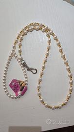 guinzaglio per cani con perle