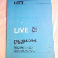 Manuale d'uso mixer LEM serie LIVE