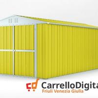 Box garage auto in Acciaio 327x611cm 19mq giallo