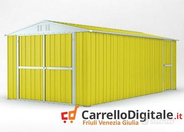 Box garage auto in Acciaio 327x611cm 19mq giallo