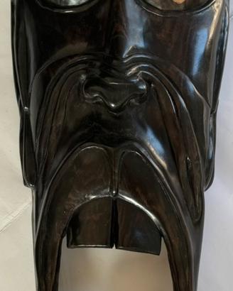 Grande Maschera Etnica in Legno Massiccio - 64 cm