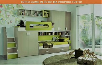 cameretta soppalco per bambini in legno