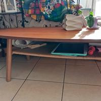 STOCKHOLM Tavolino, impallacciatura di noce,180x59