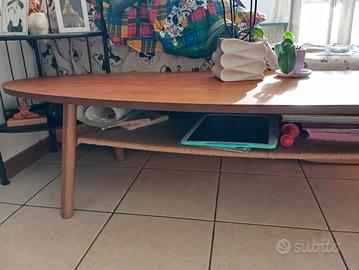 STOCKHOLM Tavolino, impallacciatura di noce,180x59