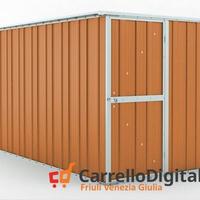 deposito attrezzi giardino 175x307 legno chiaro