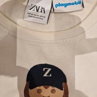 T-shirt Zara x Playmobil bianca tg. M edizione spe