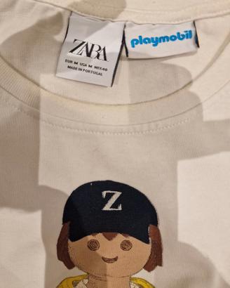 T-shirt Zara x Playmobil bianca tg. M edizione spe