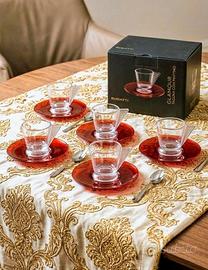 SET 5 tazzine caffè con piattino Bugatti 