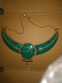 Collana argento e turchese