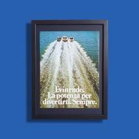Pubblicità originale poster fuoribordo Evinrude