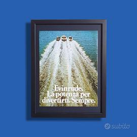 Pubblicità originale poster fuoribordo Evinrude
