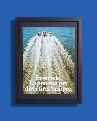 Pubblicità originale poster fuoribordo Evinrude