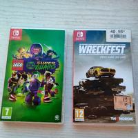 Nintendo Switch giochi Lego DC Villani e Wreckfest