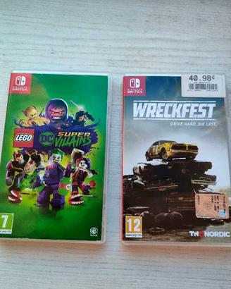 Nintendo Switch giochi Lego DC Villani e Wreckfest