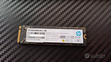 SSD HP EX950 1TB M.2 NVME GEN3 DIFETTOSO