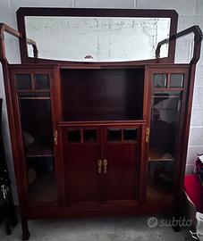 Prestigiosa Vetrina Liberty in Mogano