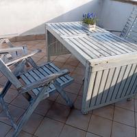 Tavolo allungabile legno con sedie da restaurare