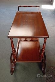 Carrello bar in legno con ruote