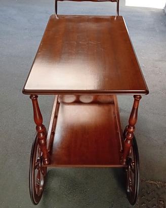 Carrello bar in legno con ruote