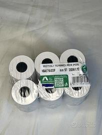 6 Rotoli Carta Termica per POS e Cassa 57mm