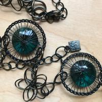 Collana elementi verde smeraldo