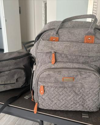 zaino e borsa per passeggino