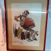 4 dipinti firmati ad aquarello ,fontana daniele