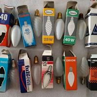 10 lampadine marche d'epoca vintage collezione