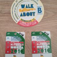 Pass e Walk About Monza. 2010