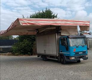 Iveco Eurocargo 75E14 +sponda idraulica+tenda Tele