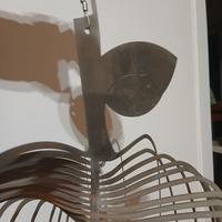 lampadario in acciaio satinato 