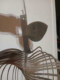 lampadario in acciaio satinato 