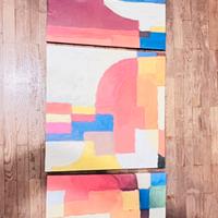 Tris di Quadri Astratti Moderni