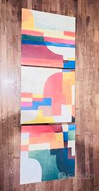 Tris di Quadri Astratti Moderni