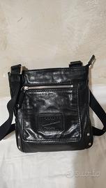 borsello the bridge nero in pelle 