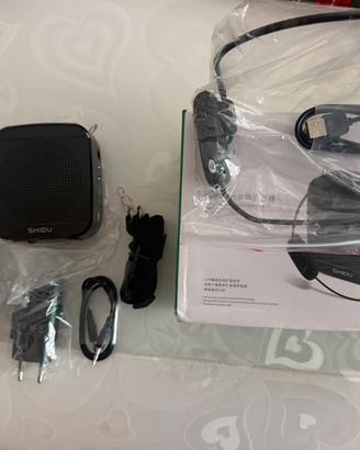 🔊 SHIDU Amplificatore Vocale Wireless – NUOVO