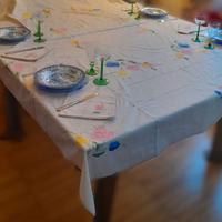 Tovaglia rettangolare in cotone leggero con otto t