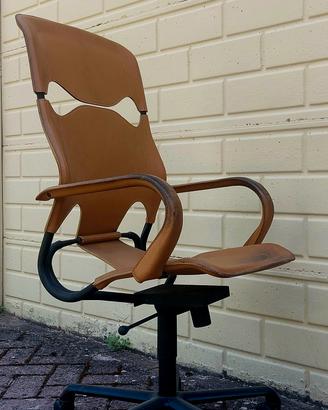Poltrona TCS Design Fasem Cuoio Vintage 90s