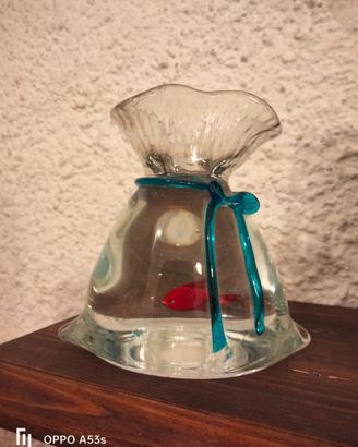 Scultura Pesce in vetro sommerso di Murano
