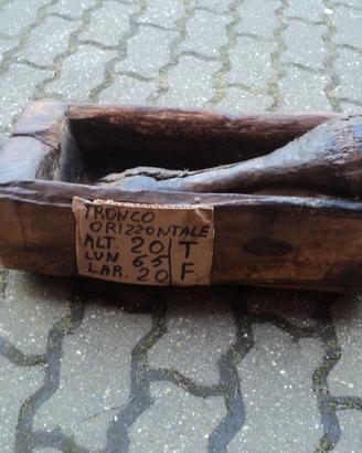 tronco scavato orizzontale con pestello
