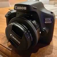 Canon 4000D con due obiettivi  24mm 2.8 e 18-105 