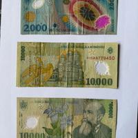 Banconote rumene e ungheresi da collezione