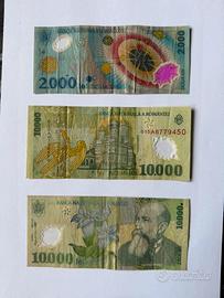 Banconote rumene e ungheresi da collezione