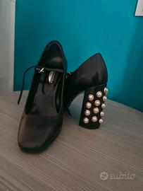 scarpe nere con tacco n 38