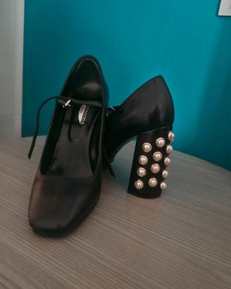 scarpe nere con tacco n 38