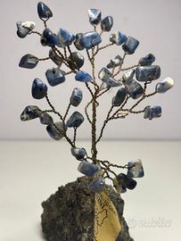 Albero portafortuna in pirite e sodalite